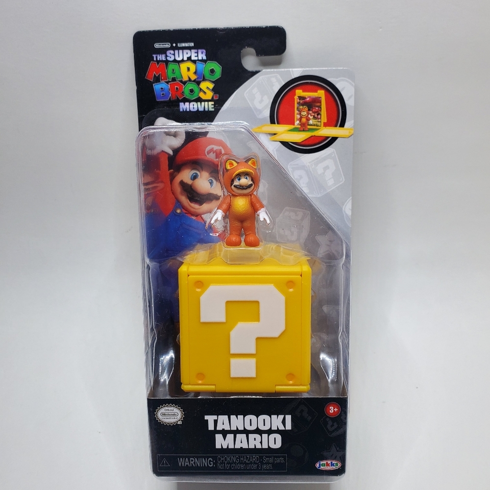 Nintendo The Super Mario Bros Movie 1.25 Inch Tanooki Mario Mini Figure NEW